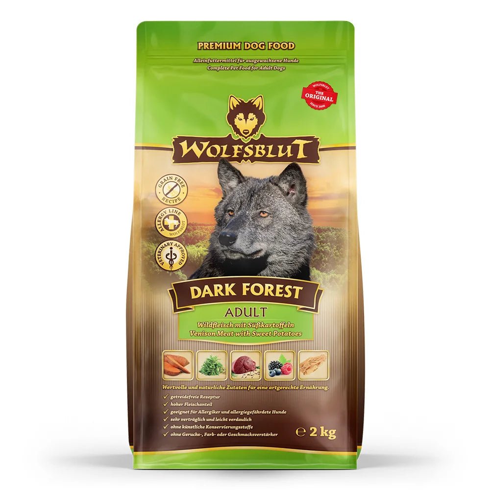 Wolfsblut Dark Forest Adult суха храна за кучета с дивечово месо и сладки картофи, 2 кг - Wolfsblut храна за кучета