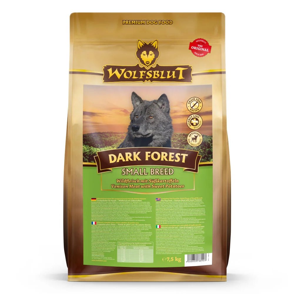 Wolfsblut Dark Forest Small Breed суха храна за дребни породи кучета с дивечово месо и сладки картофи, 7.5 кг - Wolfsblut храна за кучета