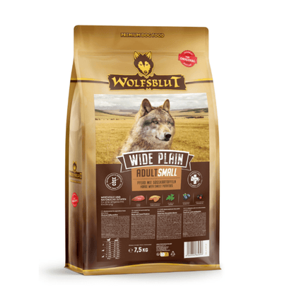 Wolfsblut Wide Plain Small Breed суха храна за дребни породи кучета с конско и сладки картофи, 7.5 кг - Wolfsblut храна за кучета