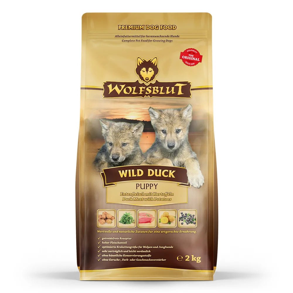 Wolfsblut Wild Duck Puppy суха храна за малки кученца с дива патица и картофи, 2 кг - Wolfsblut храна за кучета