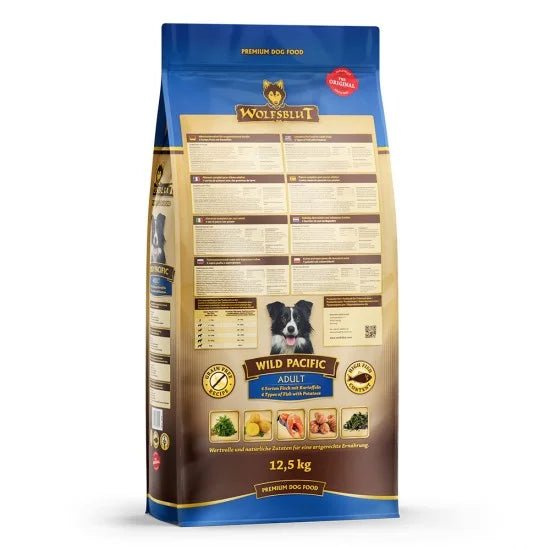 Wolfsblut Wild Pacific Adult суха храна за кучета с дива тихоокеанска риба и картофи, 12.5 кг - Wolfsblut храна за кучета