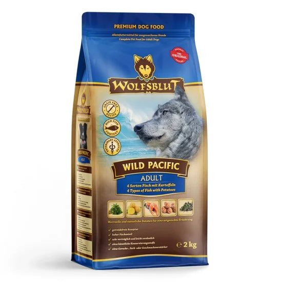 Wolfsblut Wild Pacific Adult суха храна за кучета с дива тихоокеанска риба и картофи, 2 кг - Wolfsblut храна за кучета